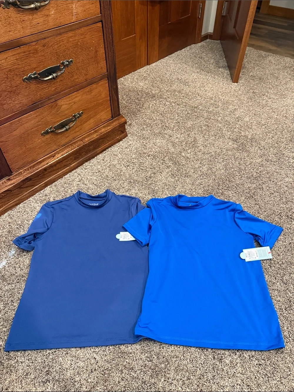 Kids Swim Shirts 10/12 - Blue & Royal Blue
